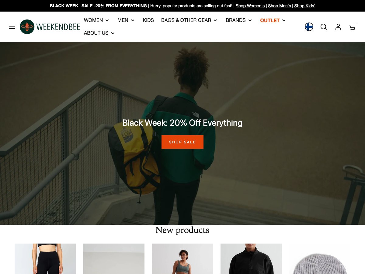 Screenshot of Weekendbee.com